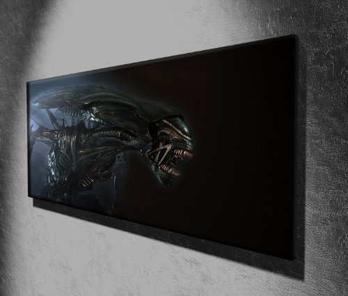 Canvas35 Kunstdruck auf Leinwand, Motiv: Alien on the Attack Horror-Film, 127 x 50,8 cm, fertig zum Aufhängen von Canvas35