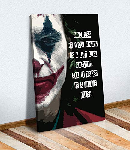 Kunstdruck auf Leinwand, Motiv The Joker Movie, 20 x 30 cm von CanvasArtShop