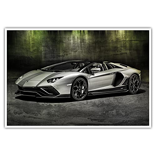 Poster - Wandbild Auto Modern Supersportwagen kompatibel mit Lamborghini Aventador (120 x 80 cm, Poster) von CanvasArts