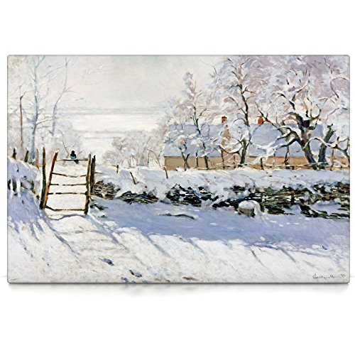 CanvasArts Die Elster - Claude Monet - Leinwand Bild (60 x 40 cm, Leinwand auf Keilrahmen, Die Elster) von CanvasArts