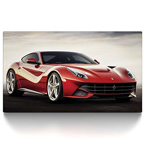 CanvasArts F12 Berlinetta Rot - Leinwand Bild - kompatibel mit Ferrari, Auto Sportwagen (80 x 50 cm, Leinwand auf Keilrahmen) von CanvasArts