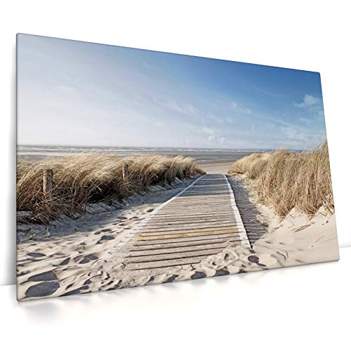 CanvasArts Nordsee Strand - Leinwand Bild auf Keilrahmen - Wandbild Meer Ostsee (100 x 70 cm, Leinwand auf Keilrahmen) von CanvasArts