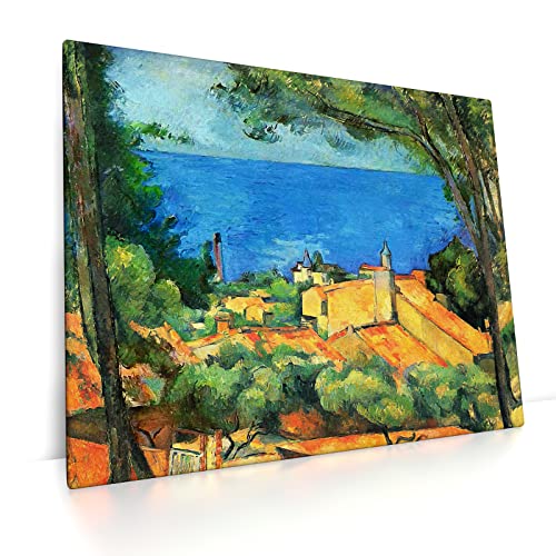 CanvasArts Paul Cezanne - l Estaque with Red Roofs - Leinwand auf Keilrahmen (100 x 80 cm, Leinwand auf Keilrahmen) von CanvasArts