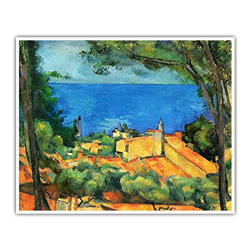 CanvasArts Paul Cezanne - l Estaque with Red Roofs - Poster (60 x 50 cm, Poster) von CanvasArts