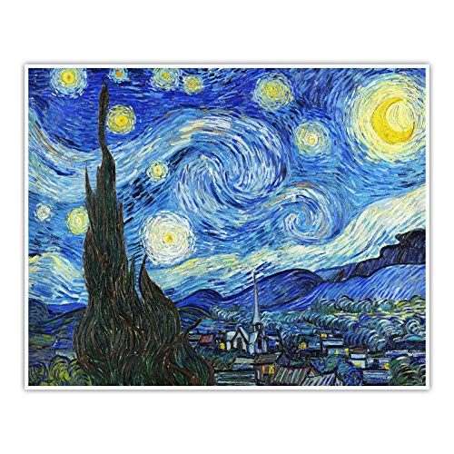 CanvasArts Sternennacht - Vincent Van Gogh - Poster (60 x 50 cm, Poster) von CanvasArts