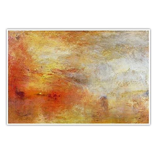 CanvasArts William Turner - Sonnenuntergang über einem See - Poster (80 x 60 cm, Poster) von CanvasArts