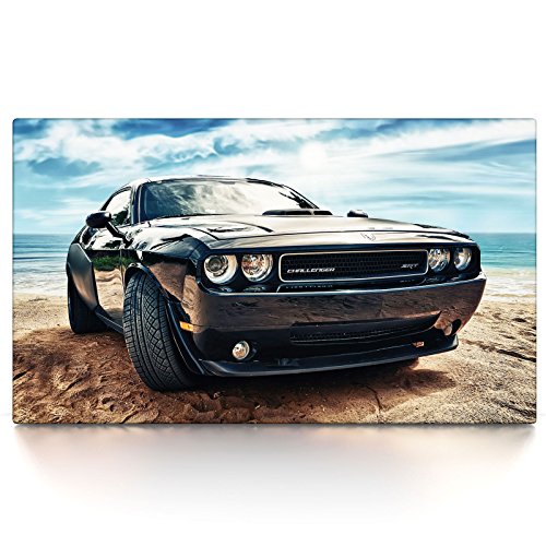 CanvasArts Dodge Challenger - Leinwand Bild auf Keilrahmen (120 x 70 cm, Leinwand auf Keilrahmen) von CanvasArts