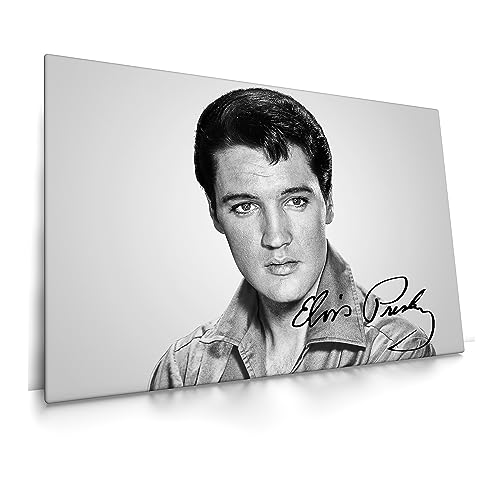 Elvis Presley - Leinwand Bild - Film Musik Sänger Wandbild aufhängefertig Kunst Druck Bilder Wand Deko Modern Art XXL Wohnzimmer (80 x 60 cm, Leinwand auf Keilrahmen) von CanvasArts