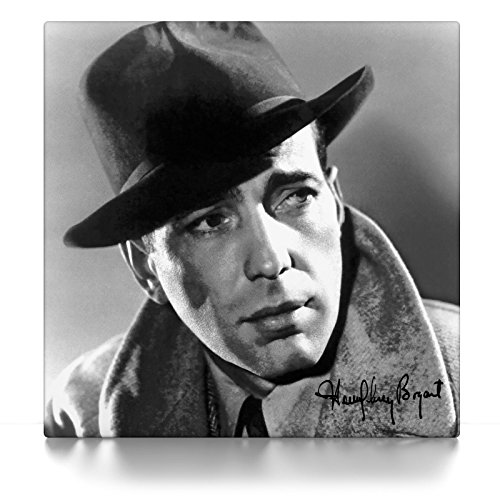 Humphrey Bogart - Leinwand Bild - Film Casablanca Wandbild aufhängefertig Kunst Druck Bilder Wand Deko Modern Art XXL Wohnzimmer (90 x 90 cm, Leinwand auf Keilrahmen) von CanvasArts