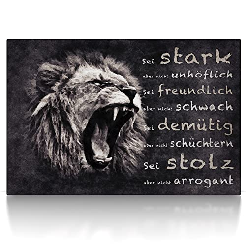 Inspirierende Zitate - Leinwand Bild - Motivation Wandbild aufhängefertig Kunst Druck Bilder Wand Deko Modern Art XXL (80 x 60 cm, Leinwand auf Keilrahmen) von CanvasArts