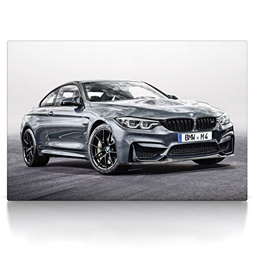 Leinwandbild M4 Coupe - Leinwand Bild auf Keilrahmen - Wandbild Auto kompatibel mit BMW M4 Coupe (60 x 40 cm, Leinwand auf Keilrahmen) von CanvasArts