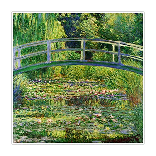 Seerosenteich / (Wasserlilien) & japanische Brücke - Claude Monet - Poster - Wandbild Kunst Druck (80 x 80 cm, Poster, Seerosenteich) von CanvasArts