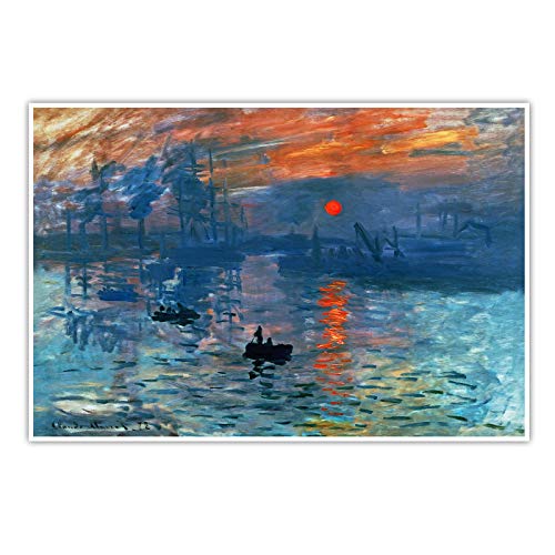 Sonnenaufgang - Claude Monet - Poster - ohne Rahmen - Wandbild Kunst Druck (100 x 70 cm, Poster, Sonnenaufgang) von CanvasArts