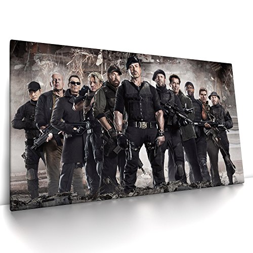 The Expendables - Leinwand Bild - Film Wandbild aufhängefertig Kunst Druck Bilder Wand Deko Modern Art XXL Wohnzimmer (80 x 50 cm, Leinwand auf Keilrahmen) von CanvasArts