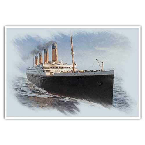 Titanic - Poster ohne Rahmen - Schiff Film Posterdruck Bild Wandbild Kunst Druck Bilder Wand Deko Wandposter Modern XXL Wohnzimmer (140 x 90 cm, Poster) von CanvasArts
