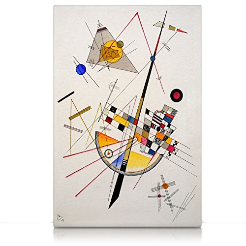 Zarte Spannung - Wassily Kandinsky - Leinwand Bild, Delicate Tension Wandbild Kunst Druck (80 x 60 cm, Leinwand auf Keilrahmen, Zarte Spannung) von CanvasArts