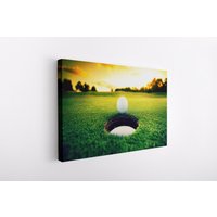 Golfball Leinwanddruck, Wandbild, Poster, Wohnkultur, Druck, Fertig Zum Aufhängen von CanvasElegant