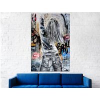 Graffiti Leinwand Moderne Kunst Street Art Leinwand, Große Poster Hip Hop von CanvasPrintStudioUA