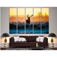 Hirsch Wanddeko Multi Panel Leinwand Wald Große Wand Kunst Kunstdruck Poster Hirsch Wanddeko Multi Panel Leinwand Wald Große Wand Kunst Kunstdruck Poster von CanvasPrintStudioUA