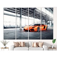 Lamborghini Supercar Wandkunst Leinwand Auto Wanddekor Cars Kunst von CanvasPrintStudioUA