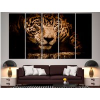Leopard Print Triptychon Wandkunst Wohnkultur Wanddekor Extra Große Safari Animal Prints von CanvasPrintStudioUA