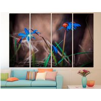 Marienkäfer Wandkunst Multi Panel Leinwand Kunst Neues Haus Geschenk Raumdekor von CanvasPrintStudioUA