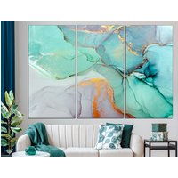 Marmor Leinwand Kunst Marine-Blau-Wand-Kunst Marmor-Wand-Dekor Abstrakter von CanvasPrintStudioUA