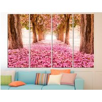 Sakura Print Große Wandkunst Blumen Frühlingsblumen Foto Leinwand Set Home Decor von CanvasPrintStudioUA