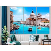 Venedig Italien Wandkunst Kanäle Stadtbild Kunstdruck Leinwand von CanvasPrintStudioUA