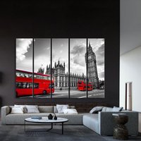 London Leinwand Wanddekoration, Landschaft Kunstdruck, Home & Office Dekor, England Cityscape Canvas Print, Großes Westminster Trendy Wall Art Set von CanvasWallArtDecors