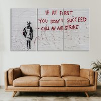 Moderne Graffiti Wandkunst, Banksy Canvas Print, Home Decor, Urban Große Street Wall Art Für Wohnzimmer von CanvasWallArtDecors