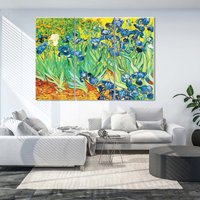 Vincent Van Gogh Leinwandbild, Blumen Kunstdruck, Home Office Wanddekoration, Irises Wandkunst, Berühmte Gemälde, Übergroße Leinwandkunst von CanvasWallArtDecors