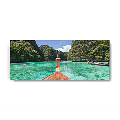 Canvasfly 125x50 Glasbild, Hochwertige Bilder Deko für Wohnzimmer Küchen-Deko Bad-Deko Modern, Wandbilder Wohnzimmer Zimmer-Deko aus Glas, Badezimmer Bilder Schlafzimmer Wand-Deko von Canvasfly