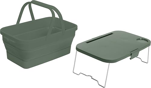 C.A.O. Faltbarer 3-in-1-Korb aus Polypropylen/TPE – Farbe Khaki – Länge 47 cm – Breite 26 cm – Höhe 24 cm von Cao