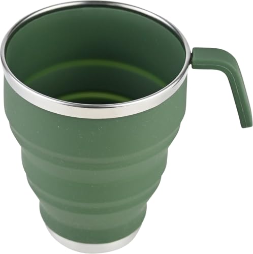 C.A.O. Tasse "FLEXI'CUP" 40 cl aus Silikon & Edelstahl – Farbe Grün – Länge 12 cm – Breite 8,5 cm – Höhe 11 cm von Cao