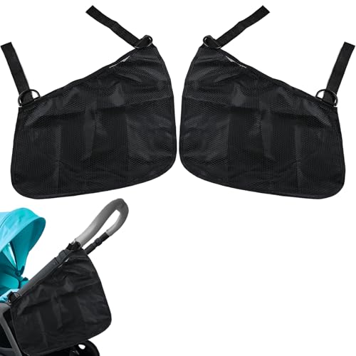 Universal-Seitenschlinge, Kinderwagen-Organizer mit Netz-Gepäcknetz, verstellbare und rutschfeste Kinderwagen-Aufbewahrungstaschen, tragbares Seitenschlinge, Kinderwagen-Gepäcknetz für Baby-Zubehör, 2 Universal-Seitenschlinge, Kinderwagen-Organizer mit Netz-Gepäcknetz, verstellbare und rutschfeste Kinderwagen-Aufbewahrungstaschen, tragbares Seitenschlinge, Kinderwagen-Gepäcknetz für Baby-Zubehör, 2 von CaoXiong