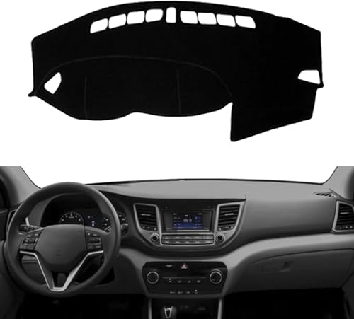 CaoYH Auto Armaturenbrett Abdeckung Für Hyundai Tucson 3rd 2016 2017 2018 Antirutschmatte Armaturenbrettabdeckung Auto Dashboard-Schutz vor Blendung von CaoYH
