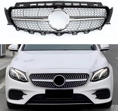 CaoYH Frontstoßstangenmaske für Mercedes Benz E-Klasse W213 E200 E260 E300 E350 E400 2016-2020 Front Kühlergrille Frills Kühlergrill Grill Auto Grill Modifiziertes Zubehör von CaoYH