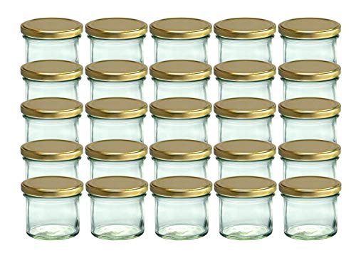 CapCro 25er Set Sturzgläser 125 ml goldene Deckel To 66 Marmeladengläser Einmachgläser Einweckgläser von CapCro