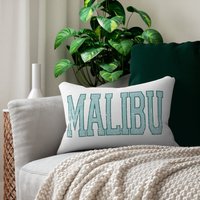 Malibu - Lendenkissen Aus Gesponnenem Polyester, Größe 14 "x 20", Retro-Druck, Schimmel- Und Wasserabweisend von CitrusAndSageLiving