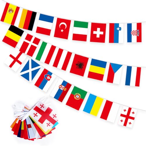 Wimpelkette Flaggen 2024, 24 Länder Euro Flaggen Wimpel, Alle 24 Mannschaften Flaggen Girlande für 2024 Garten Bar Restaurant Party Deko Wimpelkette Flaggen 2024, 24 Länder Euro Flaggen Wimpel, Alle 24 Mannschaften Flaggen Girlande für 2024 Garten Bar Restaurant Party Deko von Capaneus
