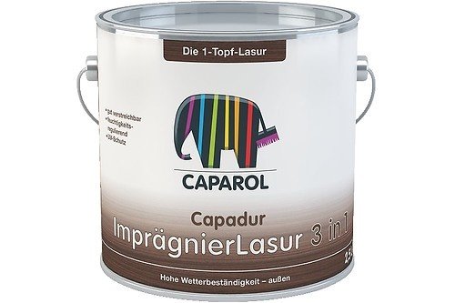 Caparol Capadur ImprägnierLasur 3 in 1 gegen Fäulniss und Bläue Größe 2,5 LTR, Farbe nussbaum von Caparol