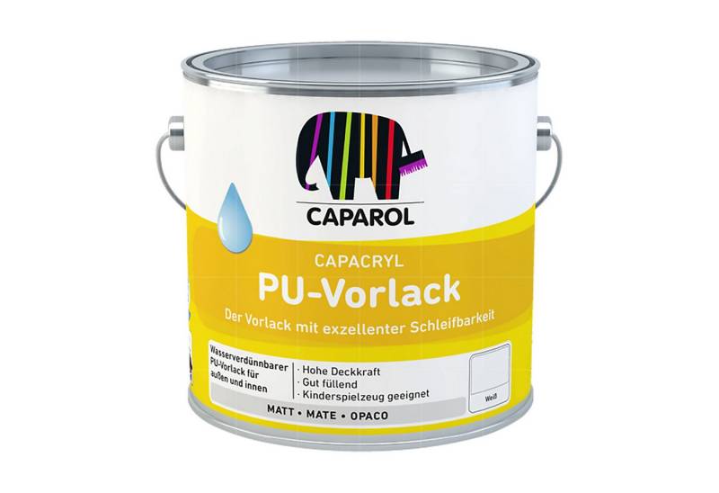 Caparol Weißlack CAPACRYL PU-VORLACK - 0.75 LTR (WEISS) von Caparol