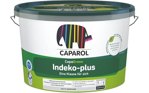 Indeko Plus 12,5L Weiß DOPPELT DECKENDE Innenfarbe Dispersionsfarbe weiss von Caparol