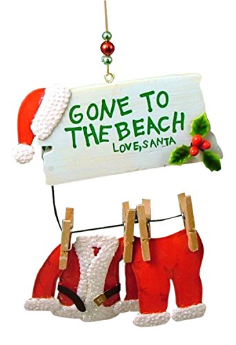 Cape Shore Santa Claus Gone to The Beach Christmas Ornament von Cape Shore