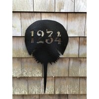 Metal Art Willkommensschild - Hufeisen Krabbe Küstenserie Individuelle Größen Phrasen Hausnummer Namen Und Mehr von CapeCodMetalArt