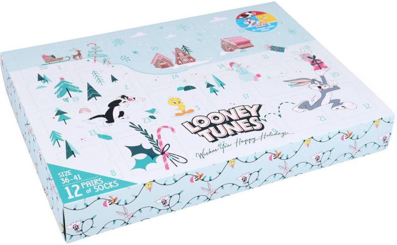 Capelli New York Adventskalender (24-tlg), mit 24 Türchen und 12 Paar Socken von Capelli New York