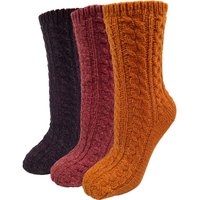 Capelli New York Kuschelsocken Set, 3er-Pack, mit Zopfmuster von Capelli New York