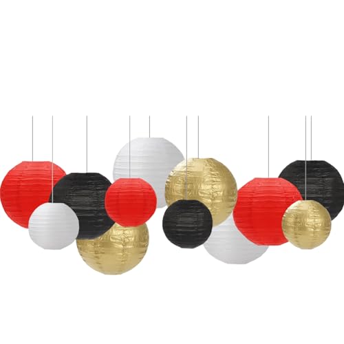 Capesaro Schwarz Rot Weiß Papier Laternen Dekorative 12pcs Party Hängende Dekorationen für Party Brautdusche Hochzeit Baby Dusche Graduierung Jahrestag Zimmer Dekoration Capesaro Schwarz Rot Weiß Papier Laternen Dekorative 12pcs Party Hängende Dekorationen für Party Brautdusche Hochzeit Baby Dusche Graduierung Jahrestag Zimmer Dekoration von Capesaro