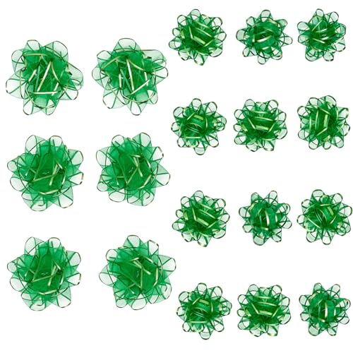 Geschenkschleife Geschenkverpackung Dekoration 18 Stück grün Schmetterling Knoten Geschenk Schleife Geschenk Schleife Schleifen für Weihnachten und Geburtstag 7.6cm/5.6cm von Capesaro